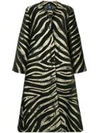 Taller Marmo Zebra Print Coat - Black