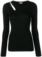 P.a.r.o.s.h. Cut-out Knitted Top - Black