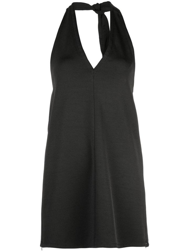 Tibi Frisse Halter Neck Top - Black