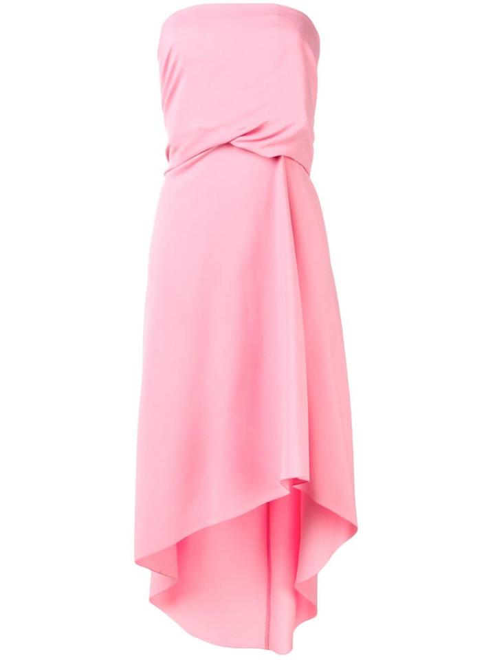 Cédric Charlier Draped Asymmetric Bandeau Dress - Pink