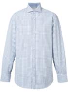 Brunello Cucinelli - Checked Shirt - Men - Cotton - S, Blue, Cotton