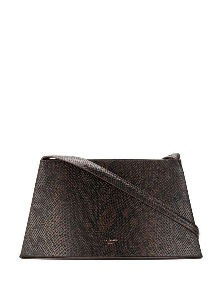 Low Classic Scale-effect Shoulder Bag - Brown