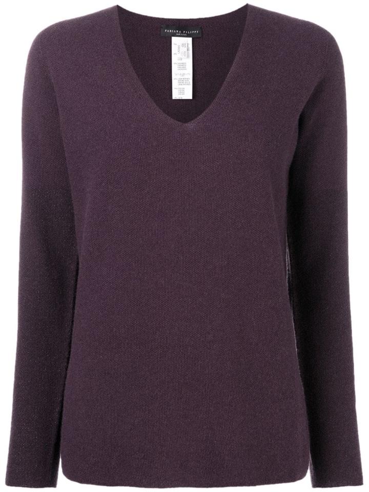 Fabiana Filippi V-neck Jumper - Pink & Purple
