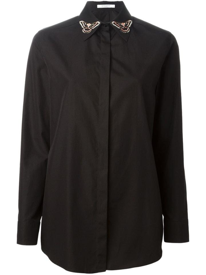 Givenchy Butterfly Patch Collar Shirt - Black