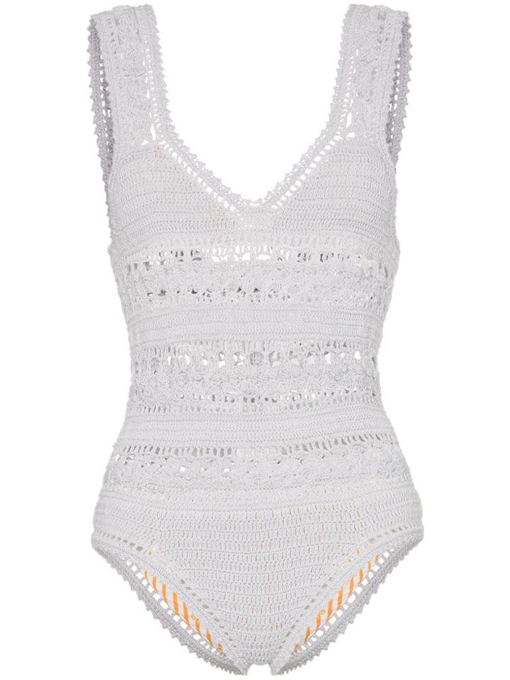 She Made Me Jaya Crochet One Piece - Blue