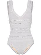 She Made Me Jaya Crochet One Piece - Blue