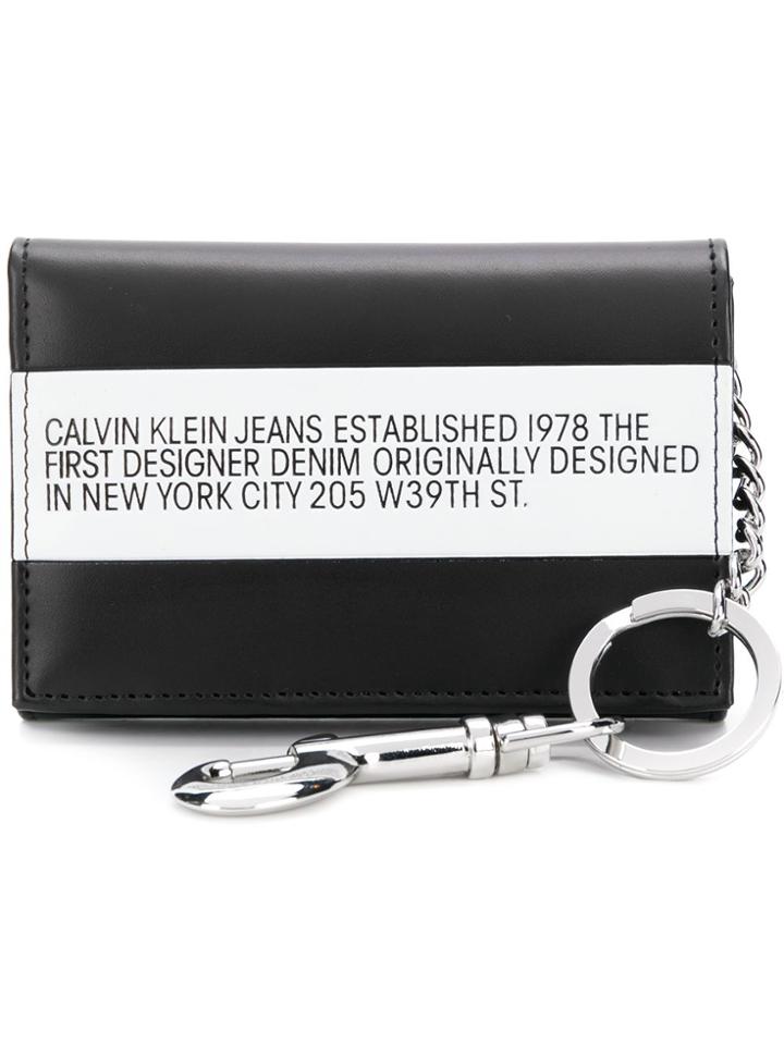Calvin Klein Jeans Est. 1978 Trifold Keyring Wallet - Black