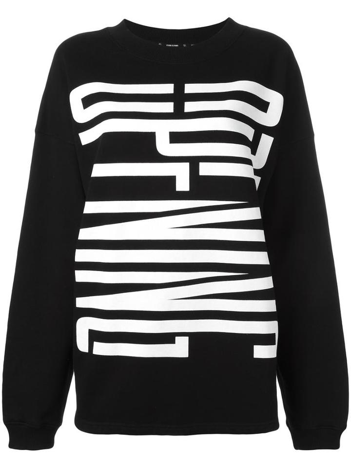 Opening Ceremony Logo Print Sweatshirt, Women's, Size: Large, Black, Cotton