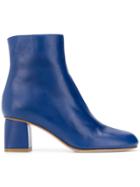 Red Valentino Chunky Heel Ankle Boots - Blue