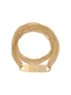 Luis Morais Multi Chain Lock Bracelet, Adult Unisex, Yellow/orange