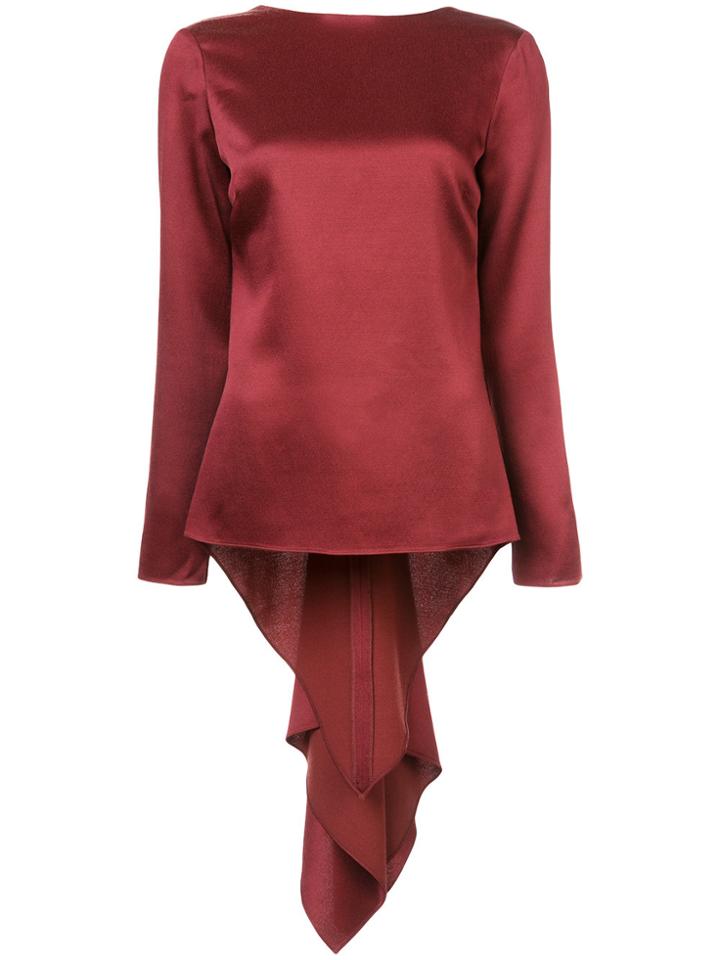 Rosetta Getty Draped Back Blouse - Red