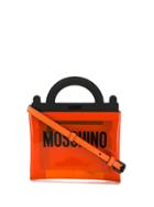 Moschino Pvc Logo Handbag - Orange