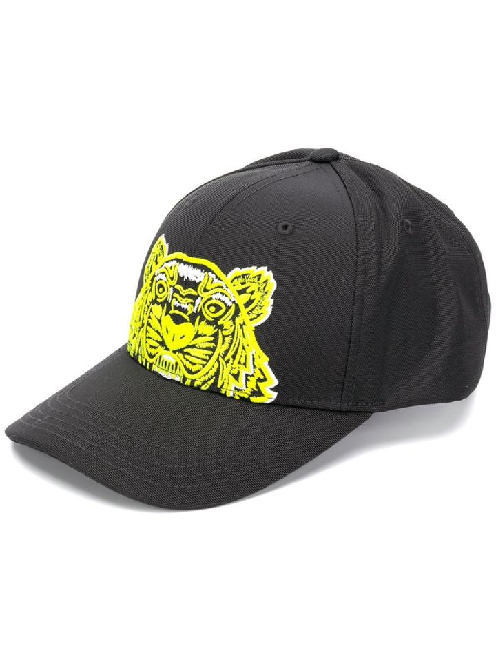 Kenzo Tiger Motif Baseball Cap - Black