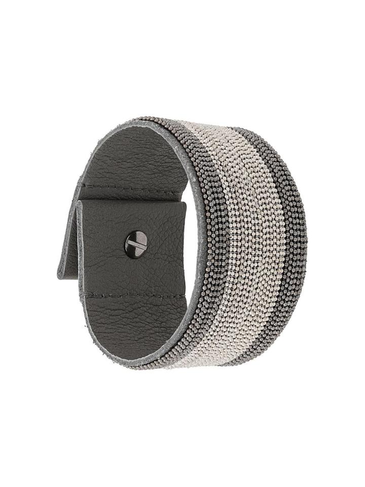 Fabiana Filippi Stripe Cuff Bracelet - Silver