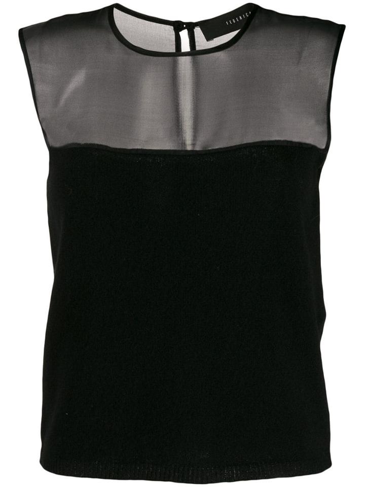 Federica Tosi Sleeveless Knitted Top - Black