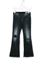 Diesel Kids - Flared Distressed Jeans - Kids - Cotton/spandex/elastane - 8 Yrs, Blue