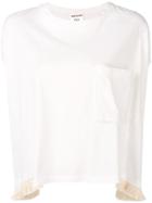 Semicouture Fringed Hem Sweatshirt - White