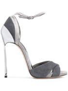 Casadei Tonal Stiletto Sandals - Grey