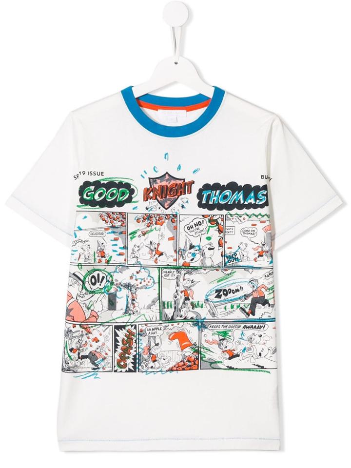 Burberry Kids Comic Print T-shirt - White