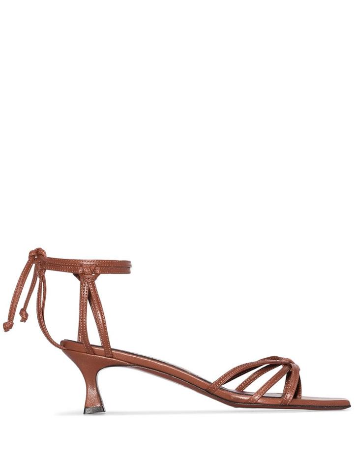 Manu Atelier Brown Ankle Tie 50 Leather Sandals