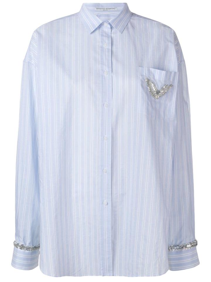 Ermanno Scervino Bead Embroidered Shirt - Blue