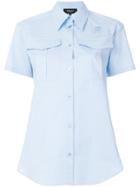 Rochas Embroidered Letter Shirt - Blue