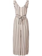 Asceno Striped Tailored Jumpsuit - Nude & Neutrals