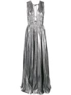 Alberta Ferretti Metallic Grecian Dress