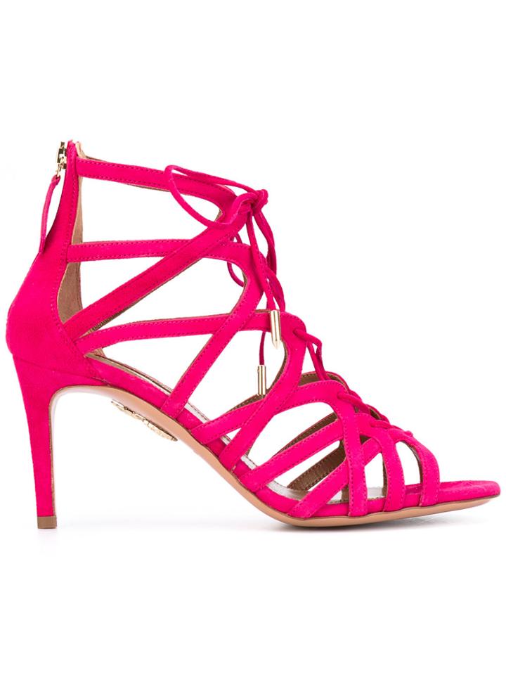 Aquazzura 'ivy' Sandals - Pink & Purple