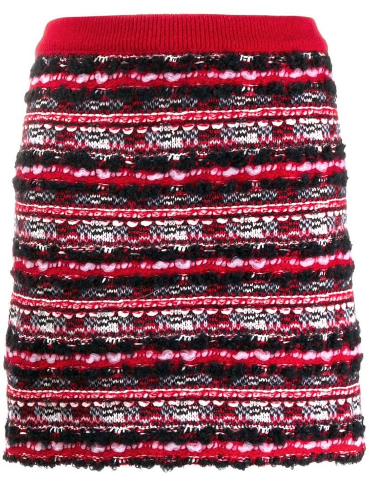 Thom Browne Woven Mini Skirt - Red