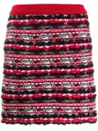 Thom Browne Woven Mini Skirt - Red