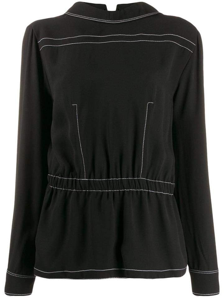 Marni Peplum Hem Blouse - Black
