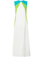 Talbot Runhof Tri-colour Sleeveless Gown - White