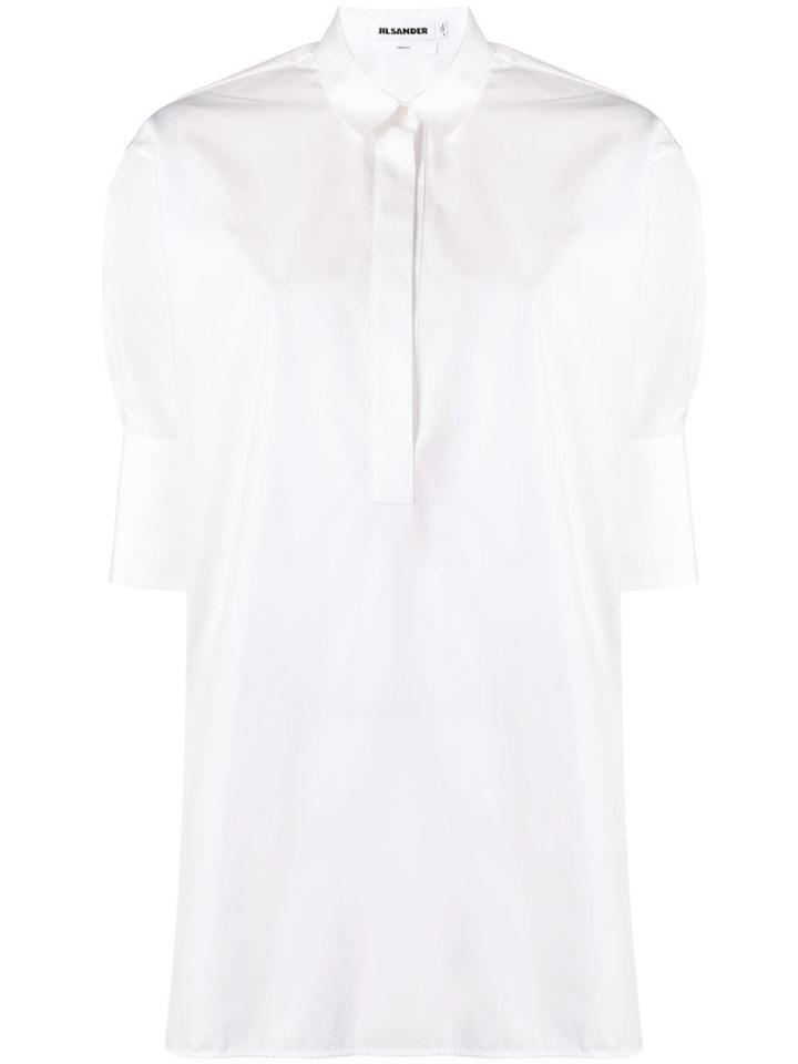 Jil Sander Half Placket Shirt - White