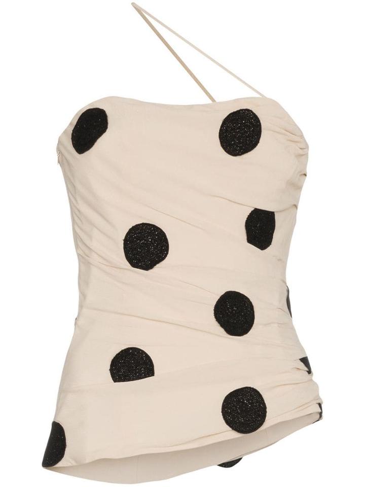 Jacquemus Polka Dot Embroidered Top - Neutrals