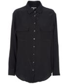 Equipment Relaxed Fit Silk Shirt - Black