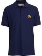 Burberry Archive Logo Cotton Piqué Polo Shirt - Blue
