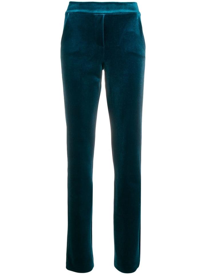 Le Petite Robe Di Chiara Boni Fitted Straight-leg Trousers - Blue