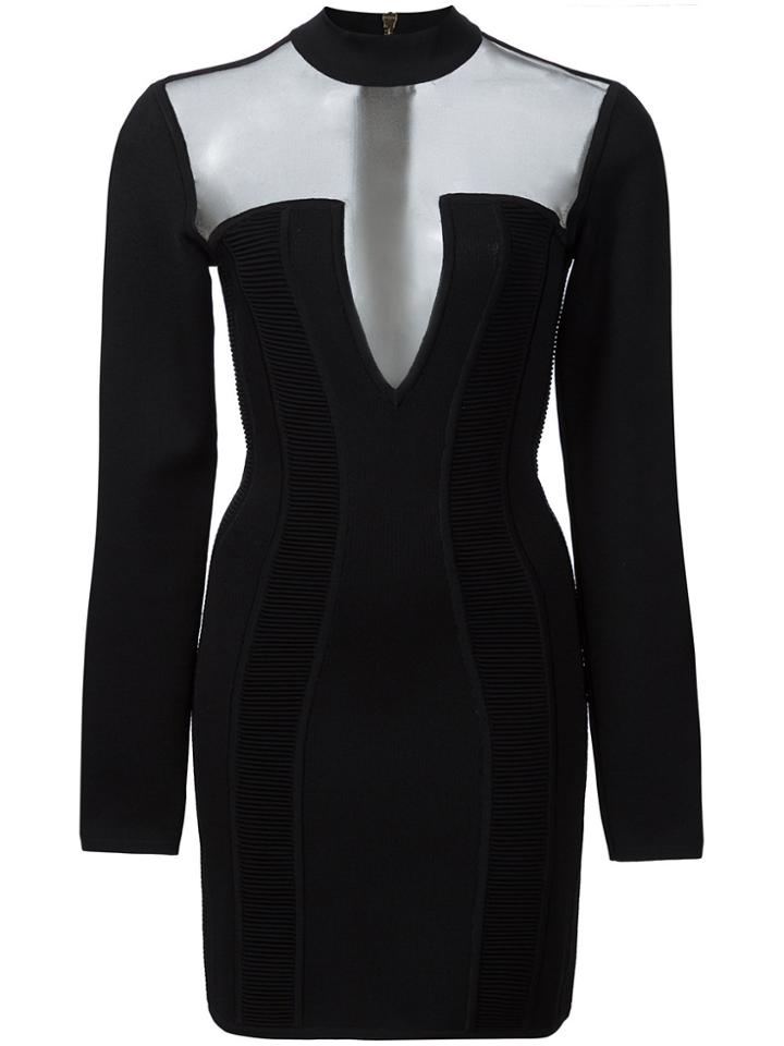 Balmain Open Panel Mini Dress - Black