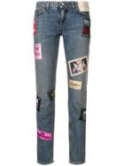 Dolce & Gabbana Patched Slim Jeans - Blue