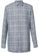 Très Bien - Delave Tall Checked Shirt - Men - Cotton - 50, Grey, Cotton