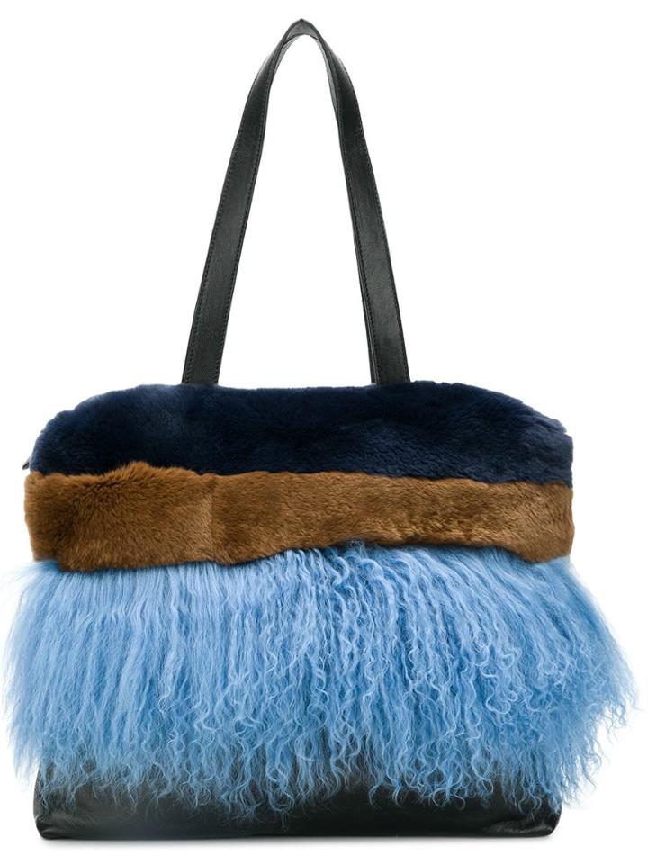 P.a.r.o.s.h. Panelled Tote - Blue