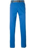 Boss Hugo Boss Tailored Trousers, Men's, Size: 50, Blue, Cotton/spandex/elastane
