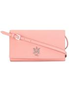 Alexander Mcqueen Amq Pouch With Strap, Women's, Pink/purple, Leather