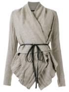 Uma Raquel Davidowicz - Tie Fastening Cardigan - Women - Acrylic/spandex/elastane/wool - 40, Nude/neutrals, Acrylic/spandex/elastane/wool