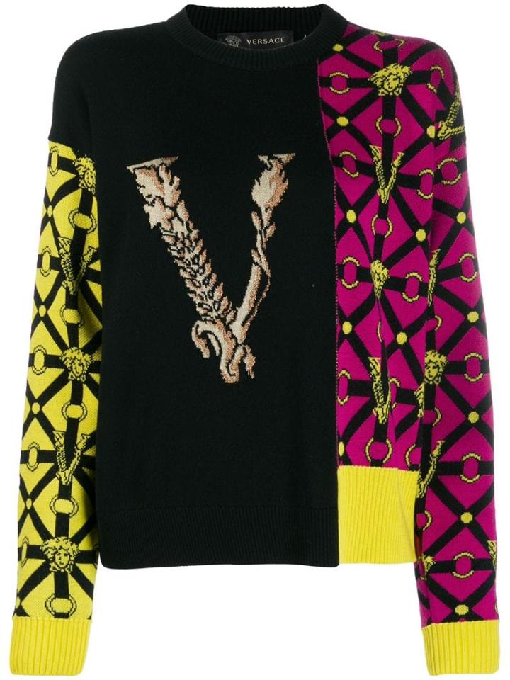 Versace Harness Logo Jumper - Black