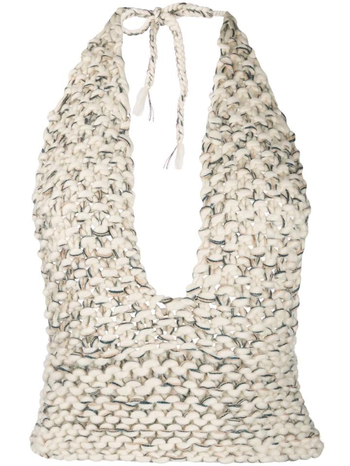 Jacquemus La Maille Frioul Knitted Top - White