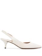L'autre Chose Slingback Pointed Pumps - White