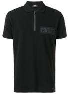 Fendi Zip Fastening Polo Shirt - Black