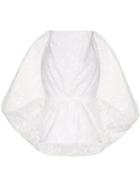 Rosie Assoulin Cowl-neck Cape Blouse - White